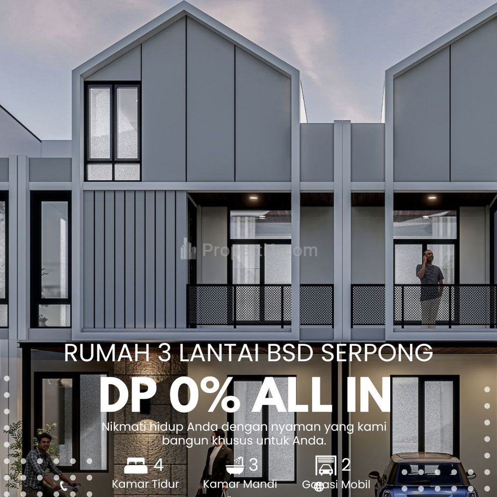 Dijual Rumah di Serpong Tangsel, 3 Lantai Cukup 10 Juta Sudah All In