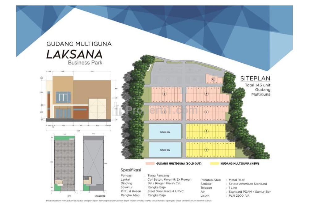 Dijual Gudang Industri Dekat Bandara di Teluknaga Tangerang - Gudang Laksana Business Park