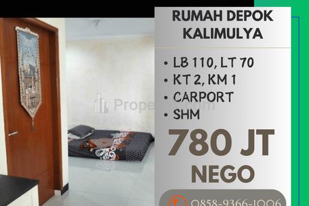 Jual Rumah di Kalimulya Cilodong Depok 2 Lantai Masih Baru Dekat ke RS Hermina Depok