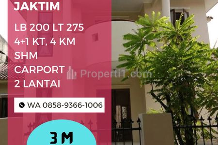 Jual Rumah Rawamangun Jaktim 2 Lantai Cakep Dekat Pasar Pagi