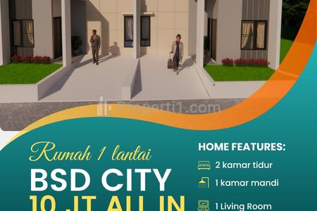 Rumah Dijual Murah di BSD City Cukup 10 Juta Sudah All In