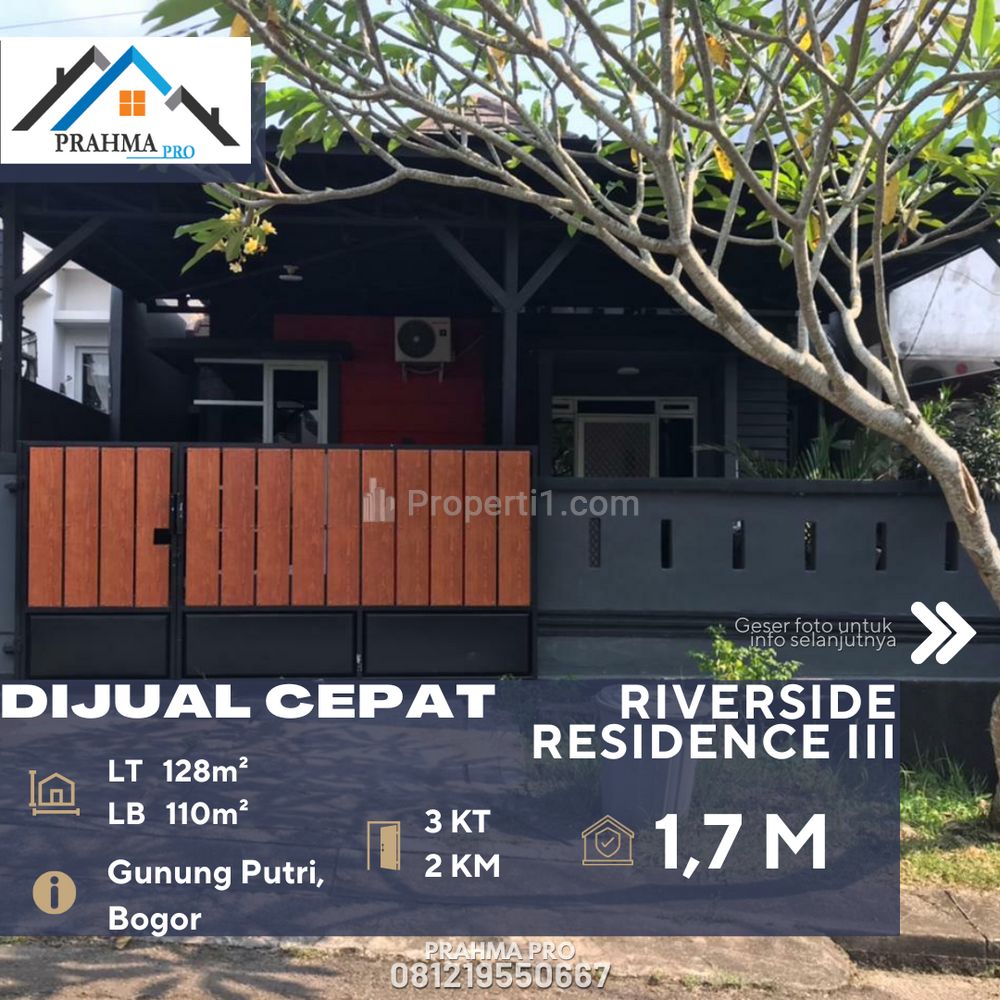 Dijual Cepat Rumah Cantik Terawat Dalam Komplek di Daerah Gunung Putri Bogor