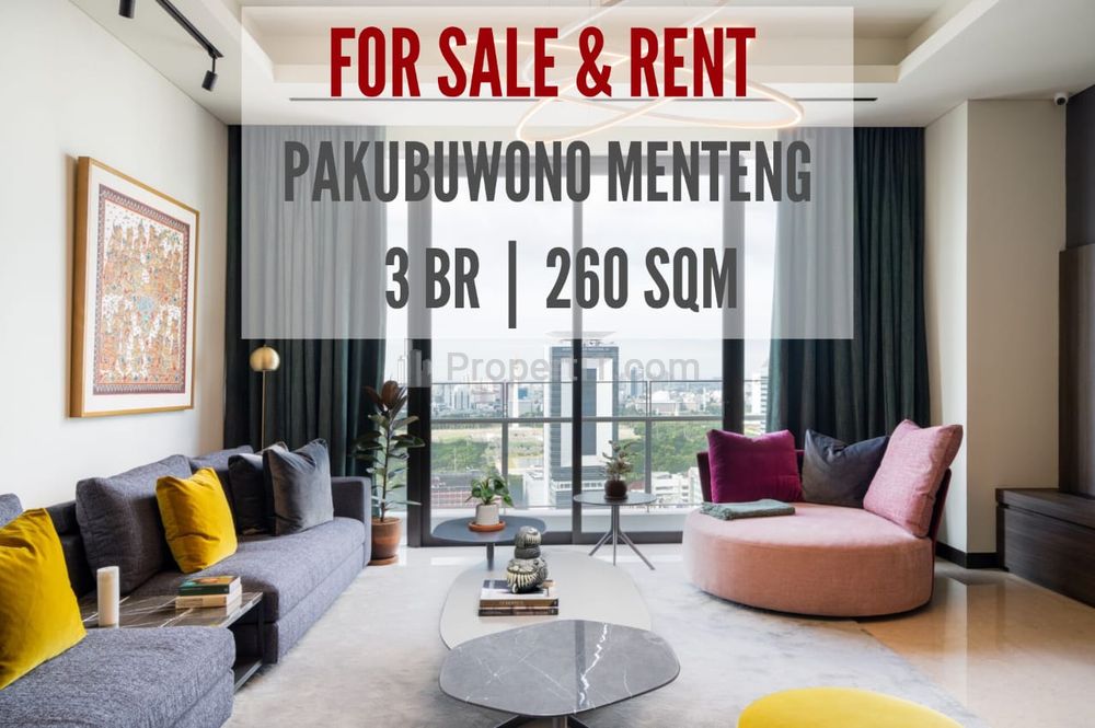 Pakubuwono Menteng Apartment for Rent/Sale, 3BR, 260sqm, Furnished, Ready to Move In, Yani Lim 08174969303