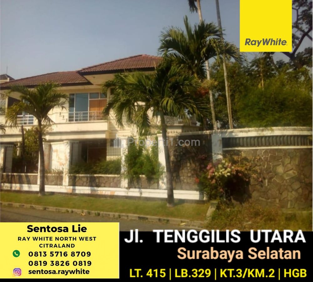 Dijual Rumah di Jalan Tenggilis Utara Surabaya Selatan Dekat UBAYA, Rungkut, UPN - MURAH LUAS