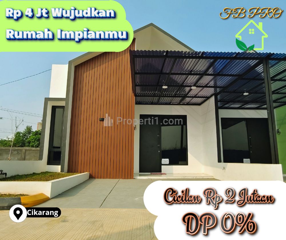 Jual Rumah Khalas Cluster Estate Bekasi, Akses Jalan Provinsi Dinding Bata Merah Full