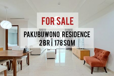 Apartemen Pakubuwono Residence Dijual, 2BR, 178sqm, Furnished, Very Well Maintained Unit, Direct Owner, Yani Lim 08174969303