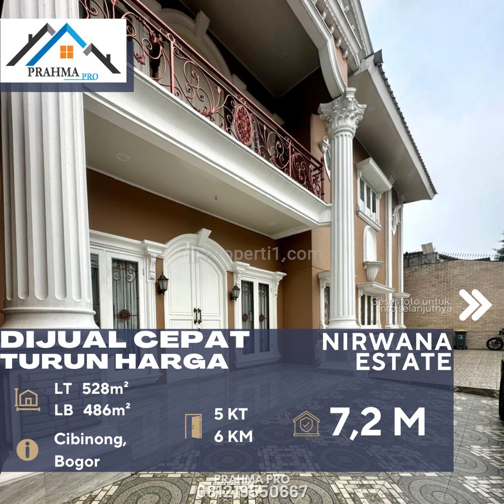 Dijual Cepat Rumah Mewah dan Megah di Dalam Perumahan Mewah di Daerah Cibinong Bogor