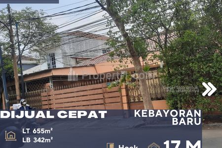 Dijual Rumah Posisi Hoek Harga Mendekati NJOP di Daerah Kebayoran Baru, Jakarta Selatan