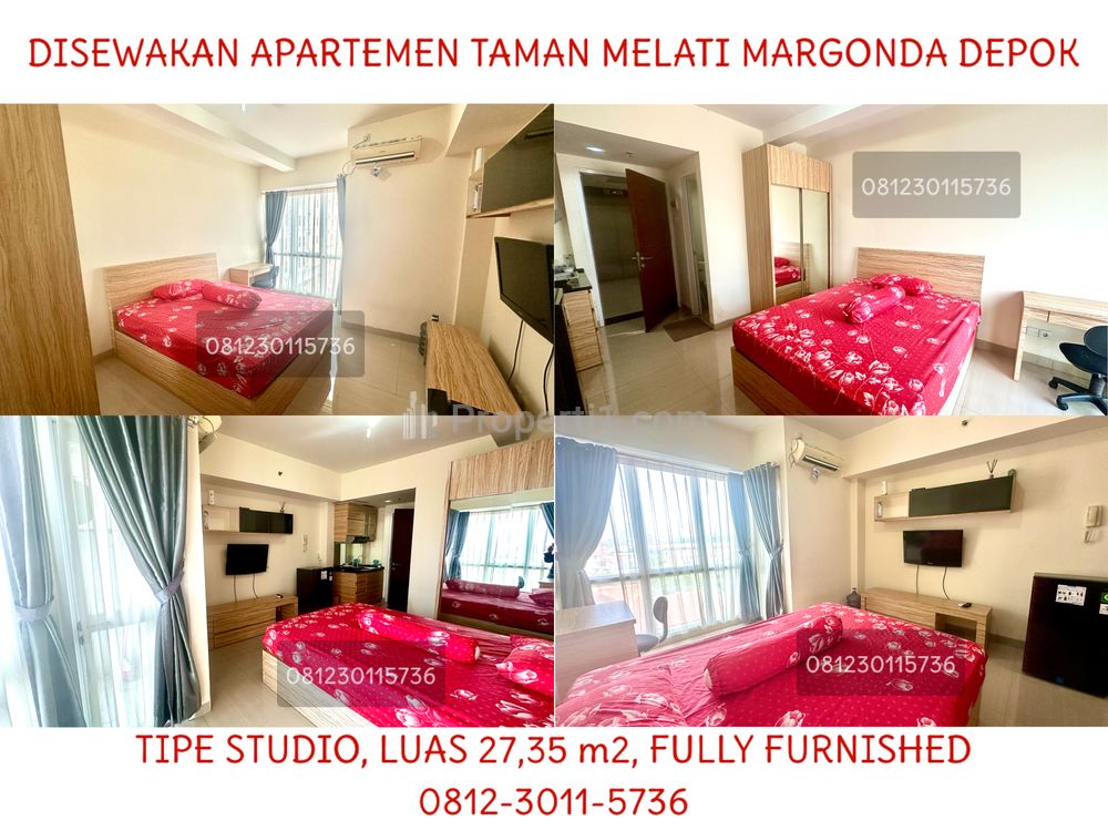 Disewakan Langsung Pemilik Apartemen Taman Melati Margonda Depok Tipe Studio Fully Furnished