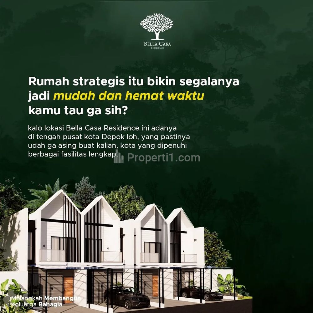 Jual Rumah Baru Bellacasa Residence Dekat Tol Margonda - Sukmajaya, Depok