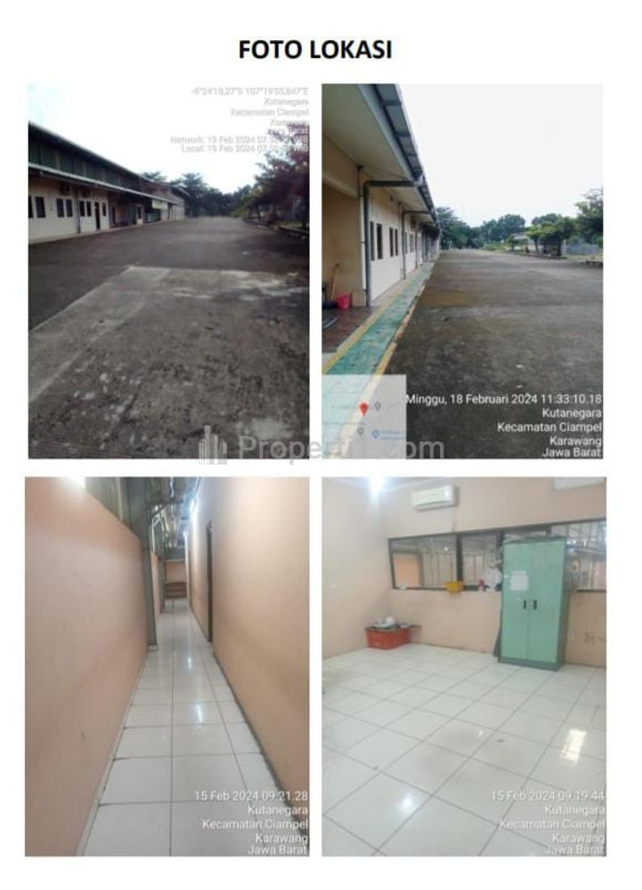 Jual Murah Gudang Luas Tanah 1.2 Hektar, Luas Bangunan  4700 m2, di Kawasan Industri Surya Cipta, Karawang, Jawa Barat