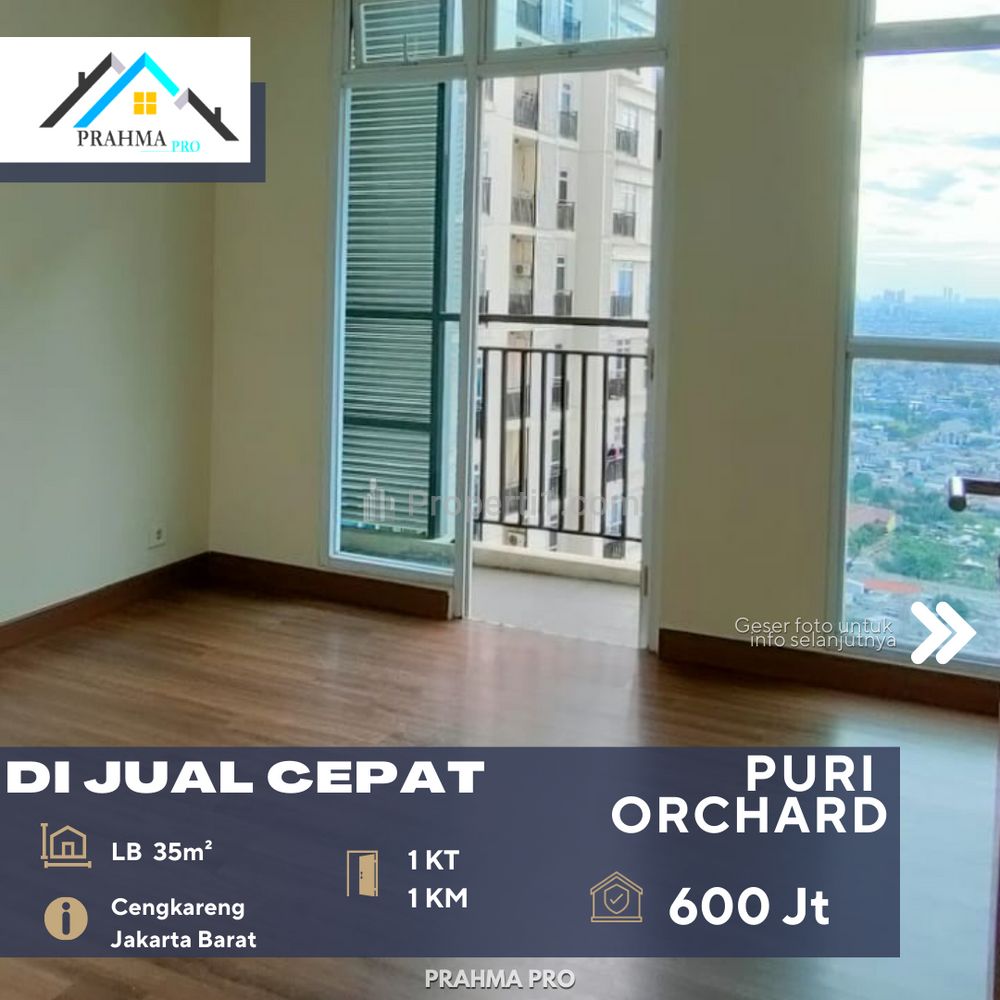 Dijual Apartemen Puri Orchard Mid Floor 1BR di Cengkareng Jakarta Barat