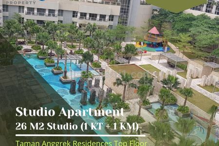 Sewa Murah Apartemen Studio 26 m2 di Taman Anggrek Residences Tower Daffodyl, Full Furnished