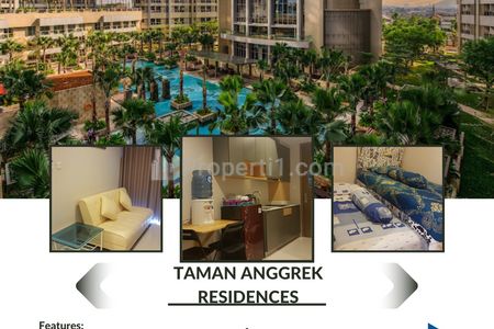 Sewa Apartemen 2 BR Furnished di Taman Anggrek Residences, Murah Banget, Harga Terbaik di Pasaran