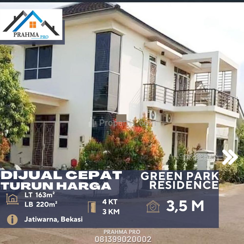 Dijual Rumah Bagus Dalam Cluster dan Dekat Pintu Tol JORR di Jatiwarna Bekasi