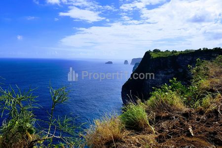 Dijual Tanah Komersial View Laut dari Tebing di Klungkung Nusa Penida Bali