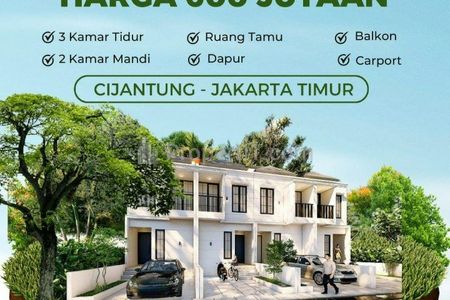 Dijual Rumah Minimalis 2 Lantai di Cijantung, Pasar Rebo, Jakarta Timur