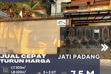 Dijual Rumah Bagus 2 Lantai Kolam Renang Turun Harga di Daerah Jati Padang Jakarta Selatan