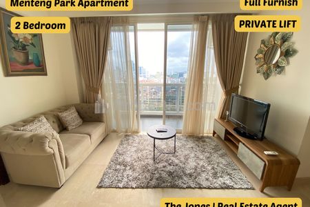 For Rent Apartemen Menteng Park Tipe 2 Bedrooms Private Lift Fully Furnished, Dekat Taman Ismail Marzuki, RSCM, Bunda Hospital, dan Kampus UI Salemba