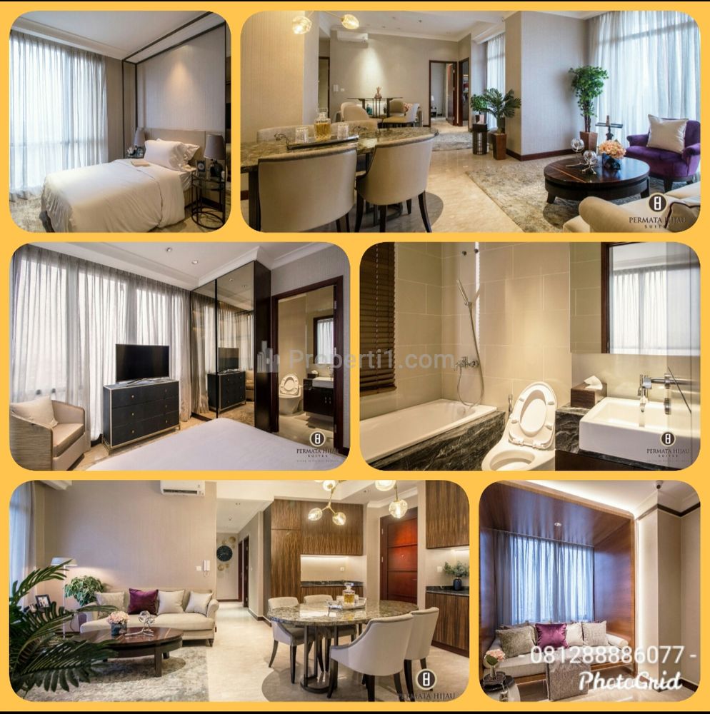 Jual Apartemen Permata Hijau Suites  Jakarta Selatan Type 3 BR Semi Furnished