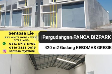 Dijual 420 m2 Gudang Panca Bizpark Kebomas GRESIK  Strategis Dekat TOL KEBOMAS Gresik