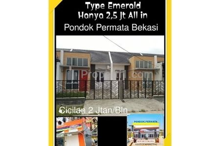 Dijual Rumah Murah Modern Pondok Permata Babelan Bekasi Type Emerald