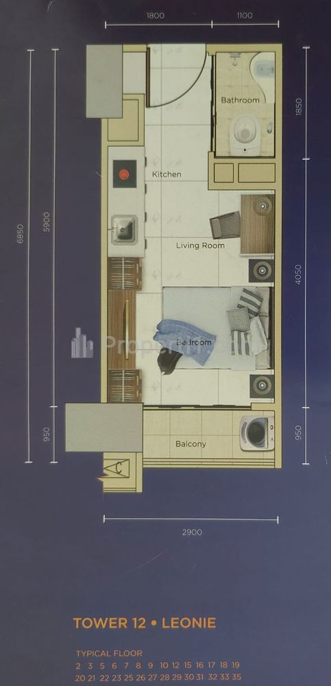 Disewakan Apartemen Sky House BSD Tower Leonie Type Studio Siap Huni