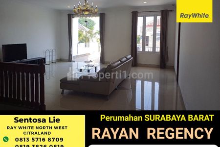 Dijual Rumah Rayan Regency Wiyung - Luas Tanah 316 m2 - Spesial 2 Akses Jalan  Graha Family, Dian Istana Wiyung Surabaya