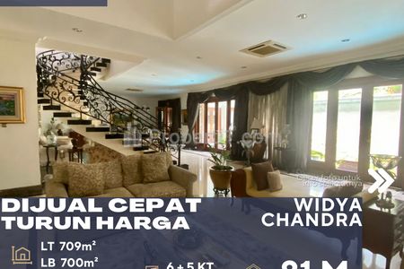 Dijual Rumah Mewah Lux di Daerah Exclusive Perumahan Mewah Expatriate di Daerah Widya Chandra Jakarta Selatan