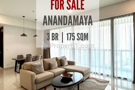 Jual Apartemen Anandamaya Residence 3+1 BR, 177 Sqm, Furnished, Unblock View, Perfect for Investor, Get Refund, Direct Owner