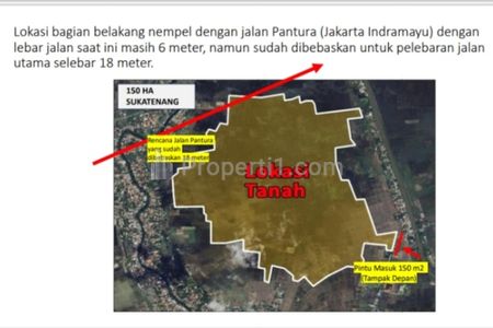 Jual Tanah Kosong dan Murah SHM Rata 150 Hektar Zona Industri, Cocok Buat Pergudangan, di Desa Sukatenang, Sukawangi, Kabupaten Bekasi