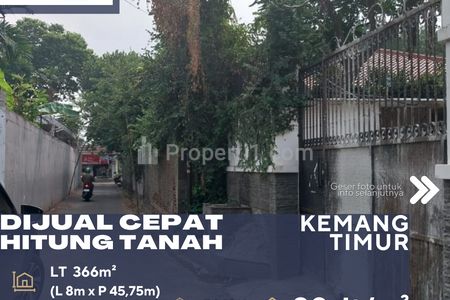 Dijual Rumah Hitung Tanah Lokasi Tenang dan Letak Strategis di Daerah Kemang Timur Jakarta Selatan