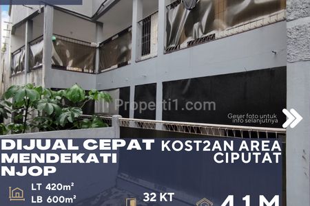 Dijual Rumah Kost-kostan Lokasi Strategis Dekat Universitas UIN Harga Mendekati NJOP di Ciputat, Tangerang Selatan