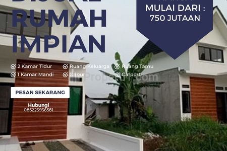 Dijual Rumah 3 Kamar Tidur Harga Terjangkau Dekat Borma Pasir Impun Bandung