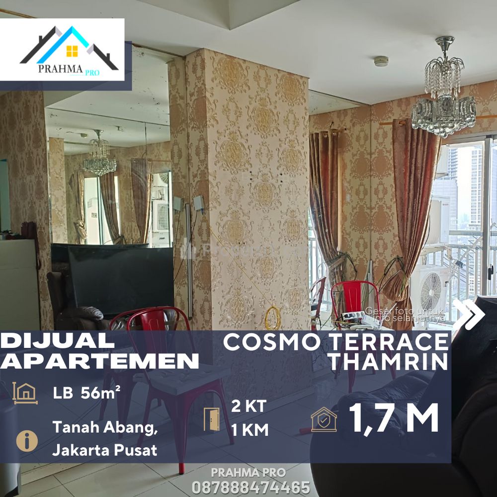 Jual Apartemen Cosmo Terrace Thamrin City 2BR di Tanah Abang Jakarta Pusat