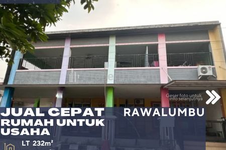 Dijual Rumah untuk Usaha di Dalam Komplek Perumahan di Rawalumbu Bekasi