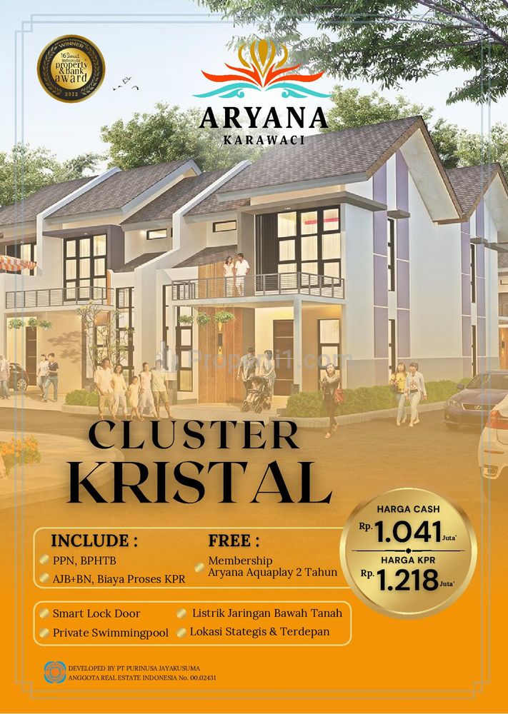 Dijual Rumah Cluster Kristal Aryana Karawaci - Tangerang