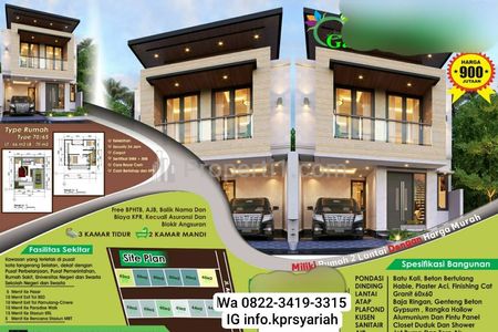 Dijual Rumah Cluster 2 Lantai Desain Modern di Pamulang Tangerang Selatan