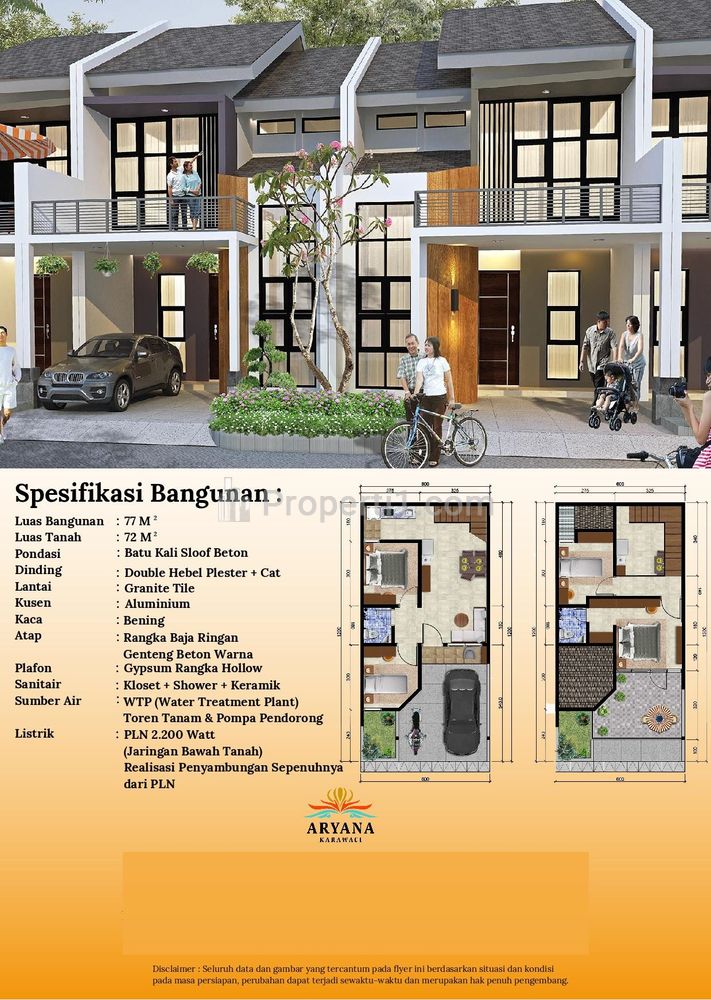 Dijual Rumah Cluster Kristal Aryana Karawaci - Tangerang