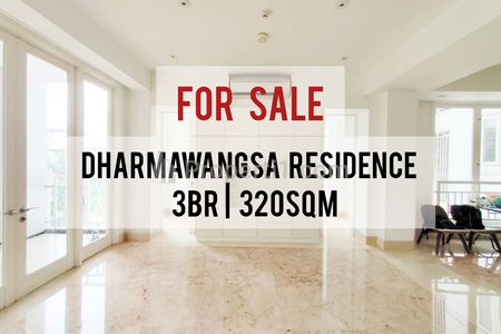 Jual Apartemen Dharmawangsa Residence Jakarta Selatan, 3BR, 320Sqm, Best Price Available, Very Below Market Price, Yani Lim 08174969303