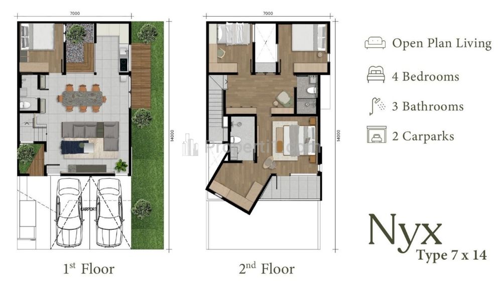 Dijual Rumah Design Open Space Living di Giantara Serpong City, Tangerang Selatan