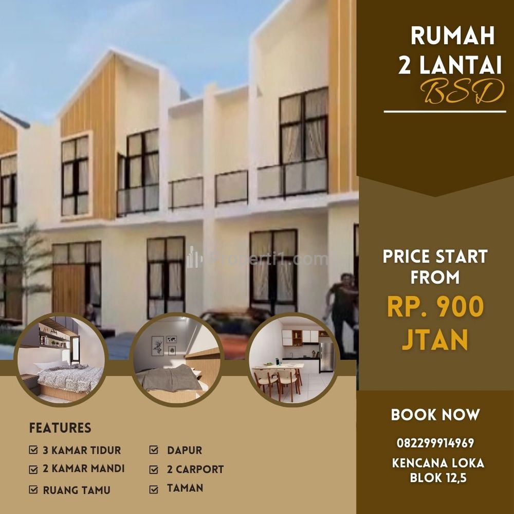 Dijual Rumah di Serpong BSD Tangsel, Dekat Stasiun Rawabuntu