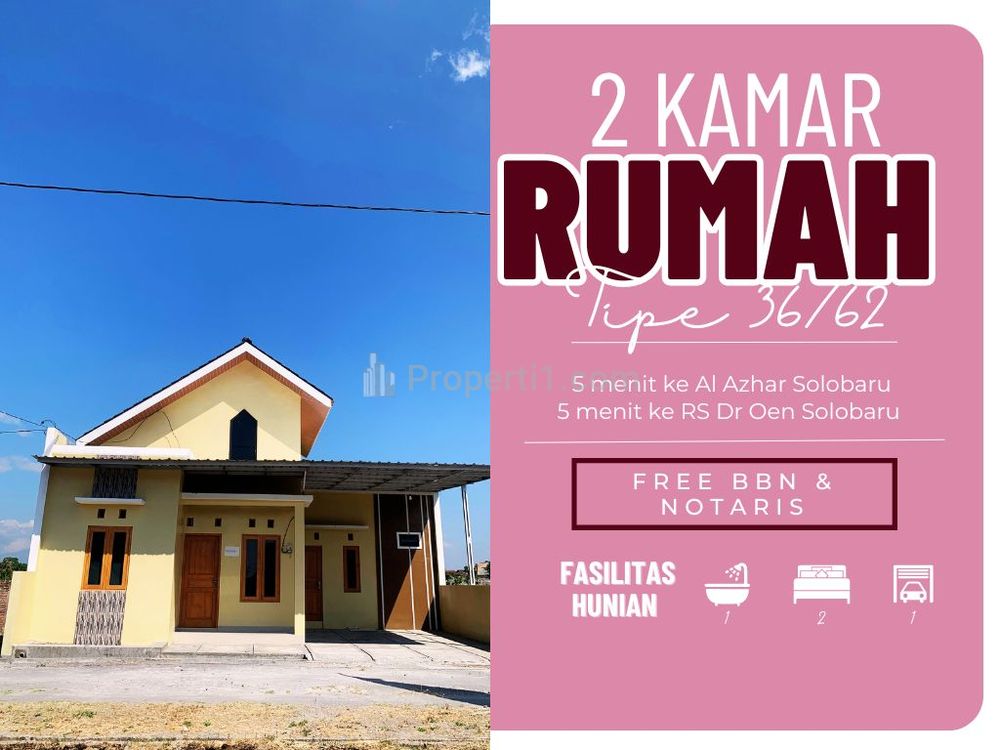 Dijual Cepat Rumah SHM Ready di Sukoharjo, Dekat Solo Baru