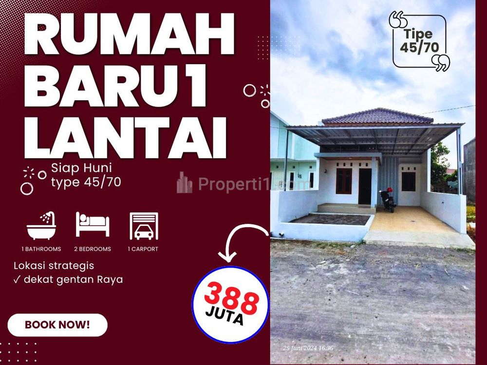 Dijual Cepat Rumah di Dekat Gentan Raya, Sukoharjo