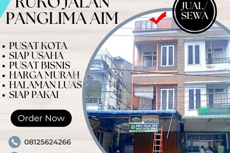 Dijual/Disewakan Ruko Jalan Panglima Aim Kota Pontianak