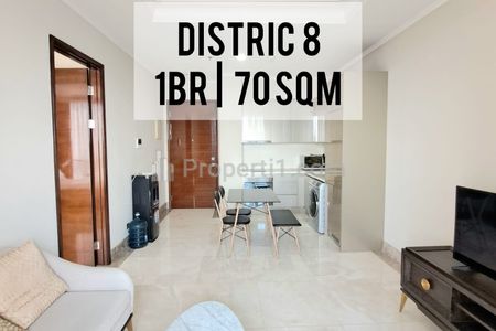 Jual Apartemen District 8, 1BR, 70sqm, Best Price Available Fully Furnished, Unblock View, Facing East, Direct Owner