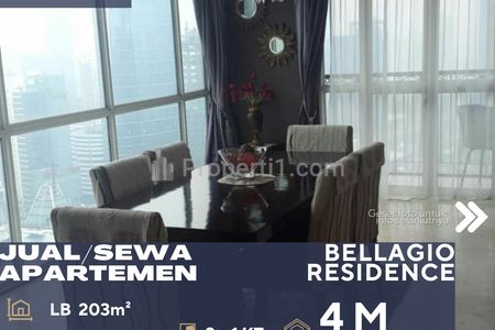 Dijual / Disewakan Apartemen Bellagio Residence di Daerah Kuningan Jakarta Selatan - 3+1 BR Furnished