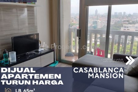 Dijual Cepat Apartemen Casablanca Mansion 3BR Furnished Dekat Mall Kokas Turun Harga di Daerah Tebet Jakarta Selatan