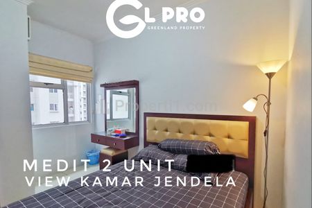 Dijual Apartemen Mediterania Garden 2 Tower Favorit, 2 BR Full Furnished, Best View ke Central Park Mall dan Lihat Kembang Api, Bisa KPR, Best Invest