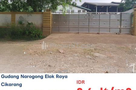 Dijual CEPAT Gudang di Jalan Narogong Elok Raya Cikarang Barat Jawa Barat